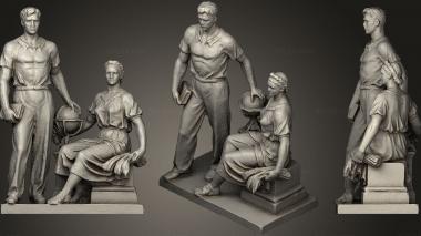 Figurines of people man with Woman 3d model